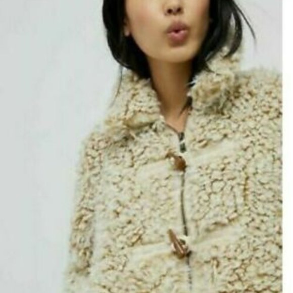 Anthropologie Brenna Faux Fur Coat M - Picture 2 of 12